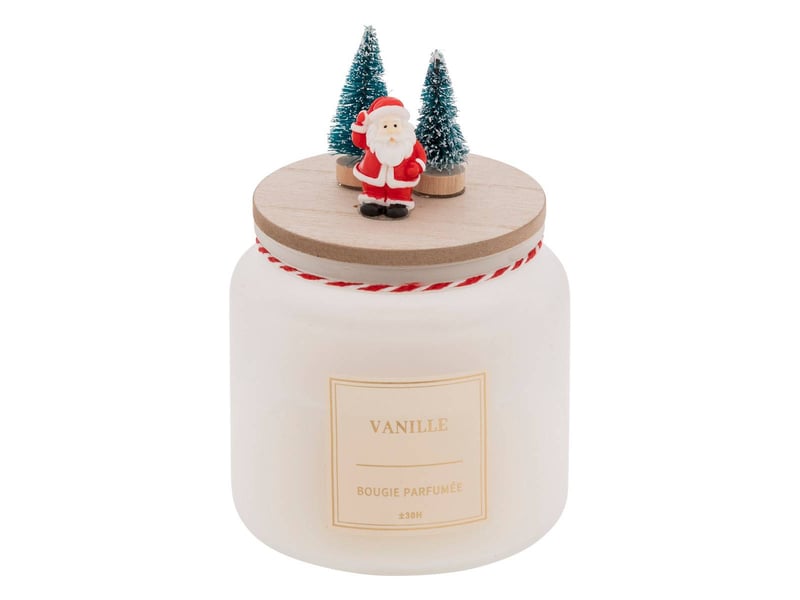  Bougie parfumée couvercle décoré 330g assorti  - Conforama A