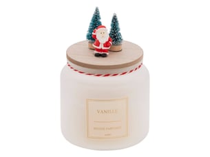 Bougie parfumée couvercle décoré 330g assorti