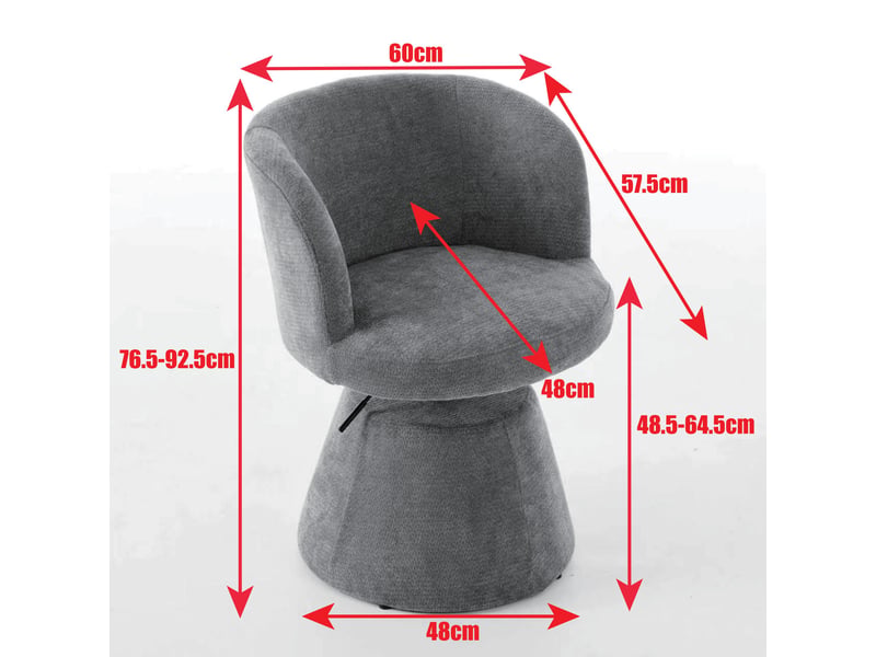  Tabouret de bar pivotant de1878og terracotta réglable en hauteur avec revêtement chenille 360°  - Conforama C