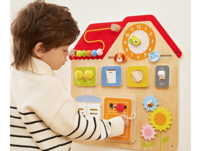  Tableau d'activités viga 44823 - maison d'éveil en bois 6971608448232 - Conforama C