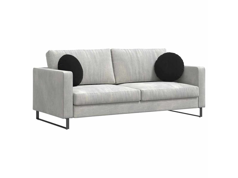  Lot de 2 coussins de siège, coussins décoratifs noir ø 40 x 13 cm velours cf59935  - Conforama C