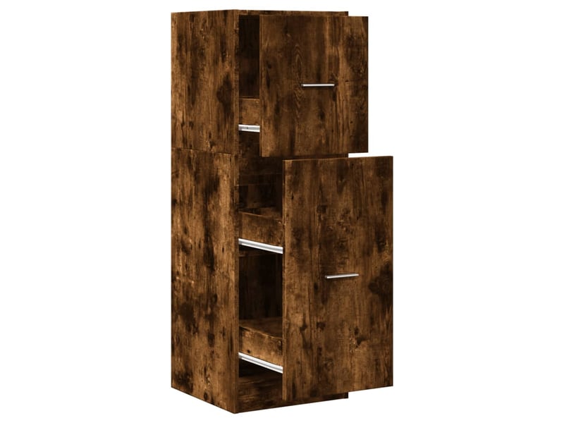  Meuble de rangement, armoire d'apothicaire chêne fumé 40x41x118 cm bois d'ingénierie  - Conforama A