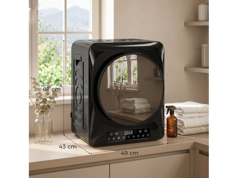  Sèche-linge à évacuation 49x43x61 cm 1000 w noir  - Conforama E