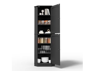 Buffet 2 porte(s) 0 tiroir(s) MEUBLIV - 42 cm coloris noir