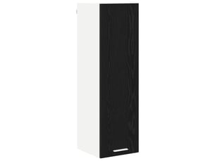 Meuble de rangement cuisine, armoire suspendue chêne noir 30x31x100cm bois d'ingénierie