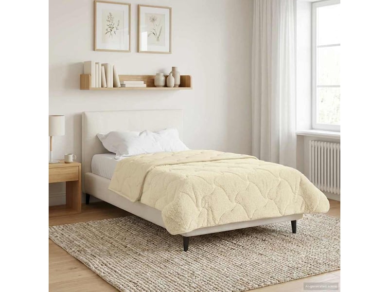  Duvet - couette complet toute l'année matelassé crème 140 x 200 cm  - Conforama B