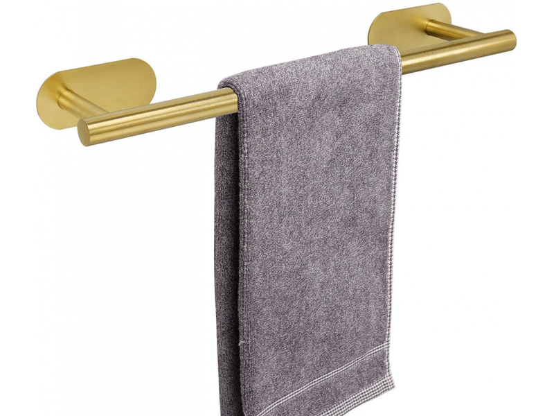  Porte-serviettes autocollant en acier inoxydable, 40 x 8 x 4,5 cm (doré)  - Conforama A