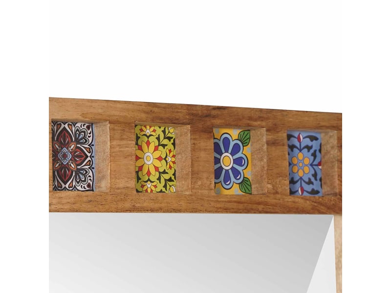Miroir de salle de bain, miroir de toilette avec stockage naturel 50 x 70 x 3 cm cf62531 - Conforama D