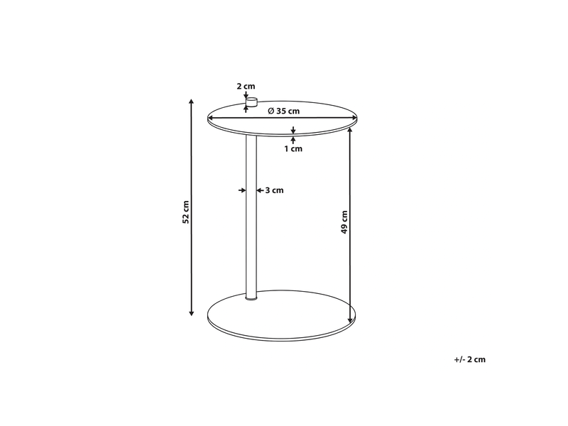  Table d'appoint kensico métal blanc cassé  - Conforama C