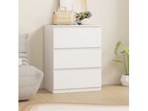 Commode 3 tiroir(s) WISHDOR coloris blanc largeur 60 cm