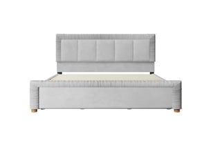 Lit 2 places 180x200 cm LEYTN coloris gris