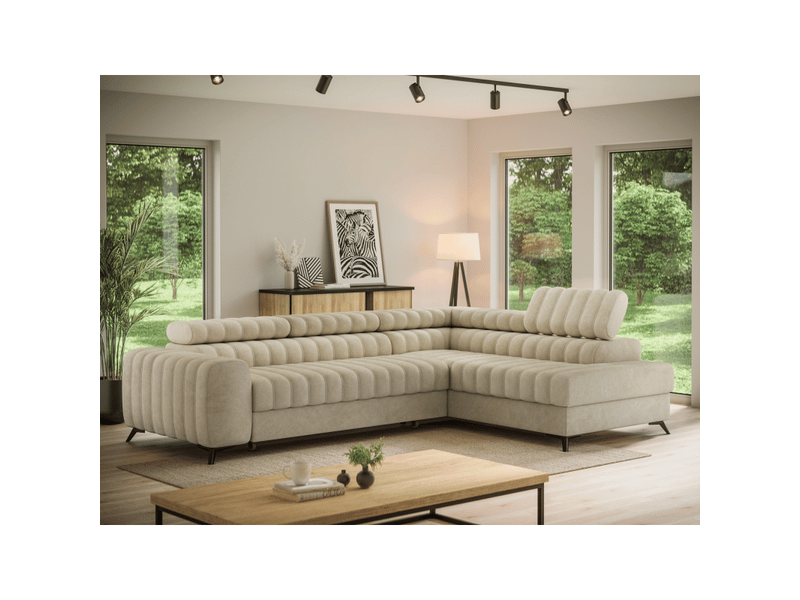  Canapé d'angle collection kanedojo coloris beige  - Conforama C