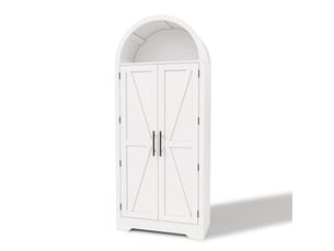 Buffet haut 170x70x35 cm, armoire de rangement cuisine avec portes et partie ouverte supérieure, idéal salle à manger