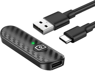 Télécommande bluetooth 5.0 atumtek en fibre de carbone, déclencheur rechargeable par usb-c pour ios et android