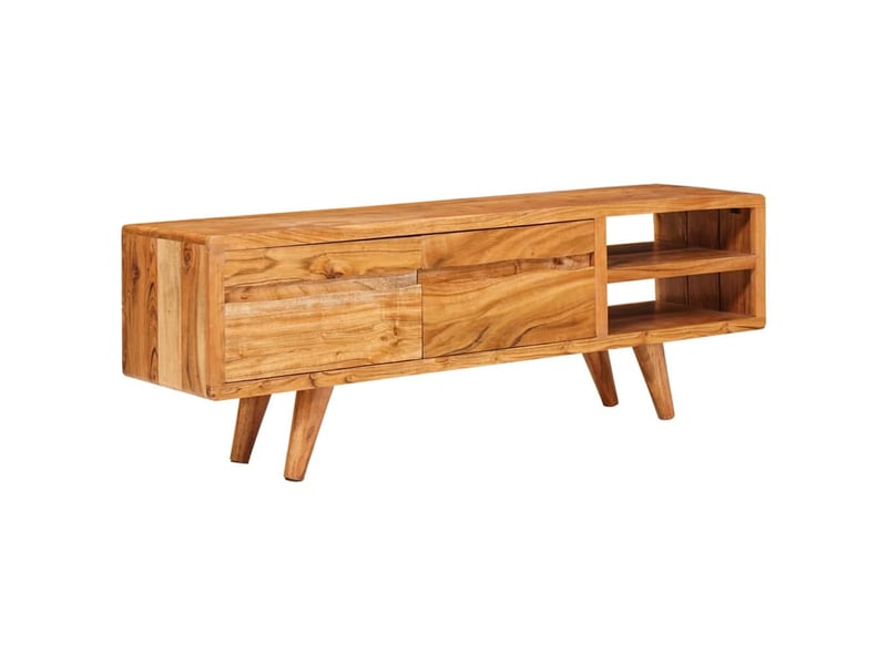  Meuble tv - banc tv - meuble de rangement marron 110 x 30 x 40 cm bois d'acacia massif  - Conforama A