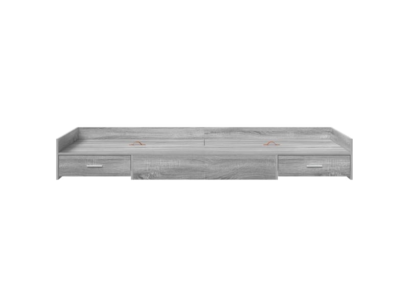  Lit simple- lit adulte -  cadre de lit gris sonoma 100 x 200 cm bois d'ingénierie  - Conforama D