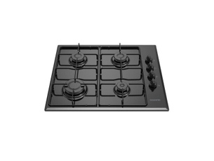 Plaque de cuisson gaz oceanic 4 foyers email noir allumage electrique 3000 w 58 x 51 cm