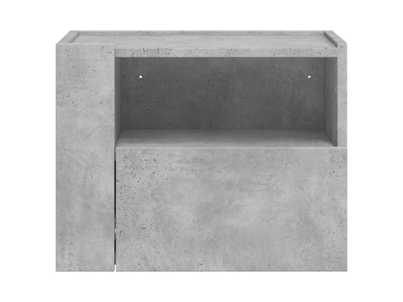 Lot de 2 tables de chevet - cabinet de chevet - table de nuit murales gris béton 45x30x35 cm  - Conforama C