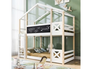 Lit superposé 90x200 cm <strong></strong>  <strong></strong> coloris blanc