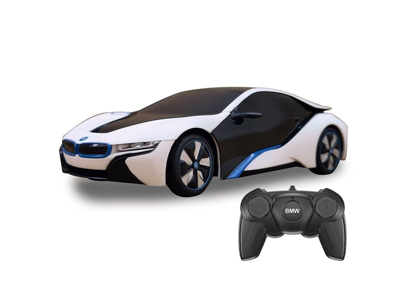  Voiture télécommandée bmw i8 1:24 blancjaune 2,4ghz uv photochromique serie 403003 - Conforama E