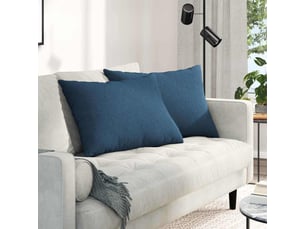 Lot de 2 coussins de canapé, coussins décoratifs tissu bleu 70 x 50 cm cf58780