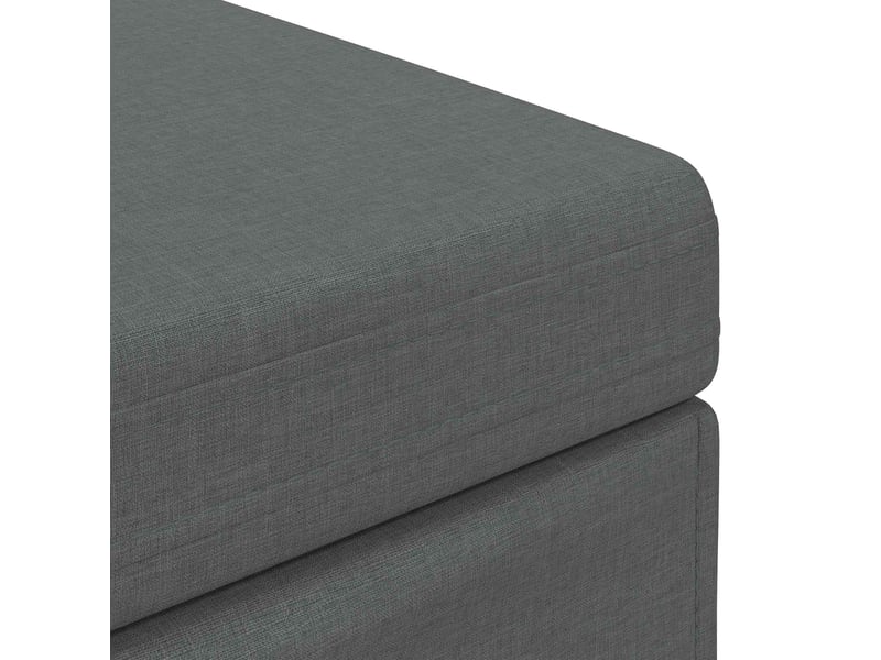  Tabouret bas, ottoman gris foncé 41x41x40 cm tissu et bois stratifié  - Conforama E
