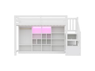 Lit mezzanine 90x200 cm    coloris blanc