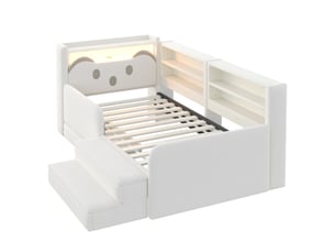 Lit simple 90x200 cm   CozyNest coloris beige
