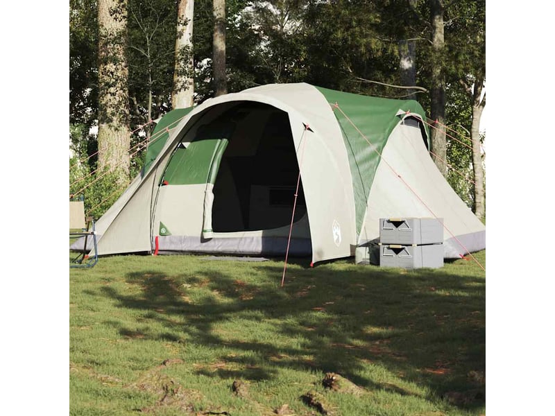  Tente de camping, tente familiale à dôme 6 personnes vert imperméable shl77402  - Conforama B