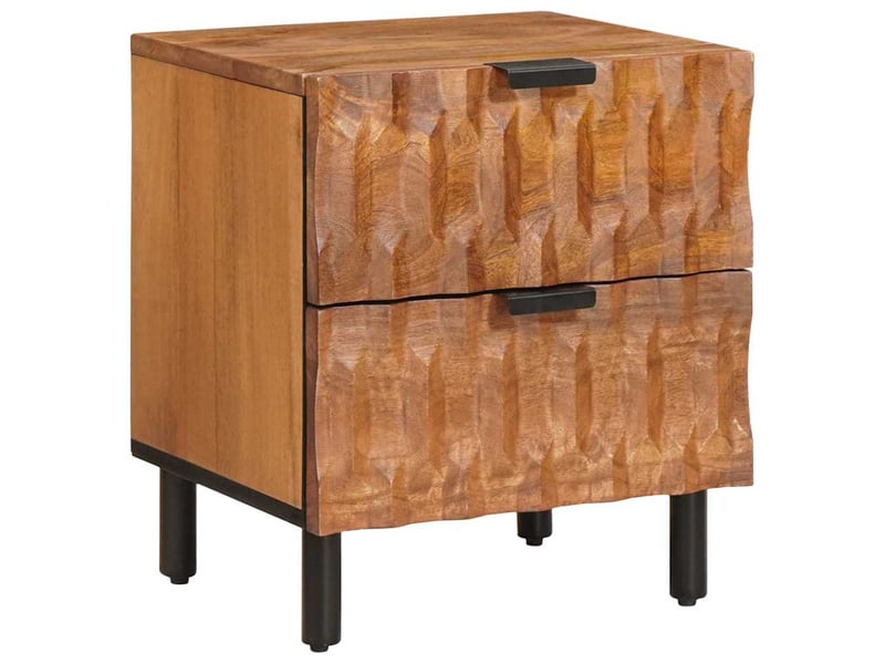  Table de chevet - cabinet de chevet - table de nuit 2 pc marron 40 x 33 x 46 cm  - Conforama A