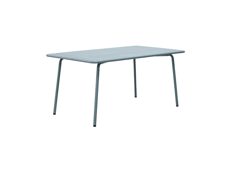  Ensemble table de jardin + 6 chaises en métal bleu gris - baca  - Conforama C