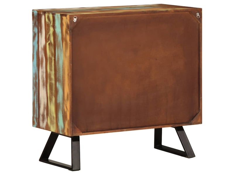  Buffet - armoire à tiroir multicolore 70x35x70 cm bois de récupération  - Conforama E