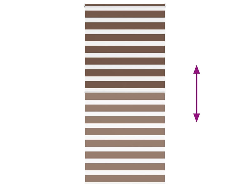  Store zèbre, store de fenêtre marron 95x200 cm largeur du tissu 90,9 cm polyester cf48745  - Conforama E