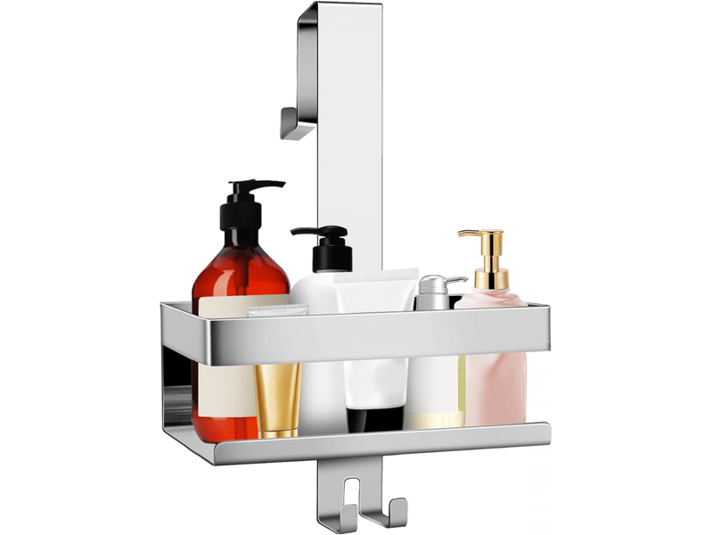 (une seule couche)caddie de douche au-dessus de la porte, support de douche en acier inoxydable, sans perçage - Conforama A