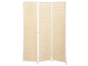 Paravent en bois séparateur de pièce closion de séparation pliable 3 panneaux 135 x 180 cm blanc