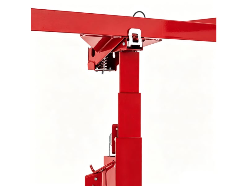  Lève-panneaux réglable 124 x 137 x 180 cm rouge en acier, treuil manuel et charge maximale de 68 kg  - Conforama E