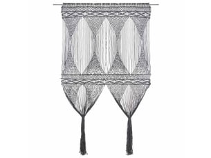 Rideau en macramé, rideau de porte anthracite 140x240 cm coton cf43861