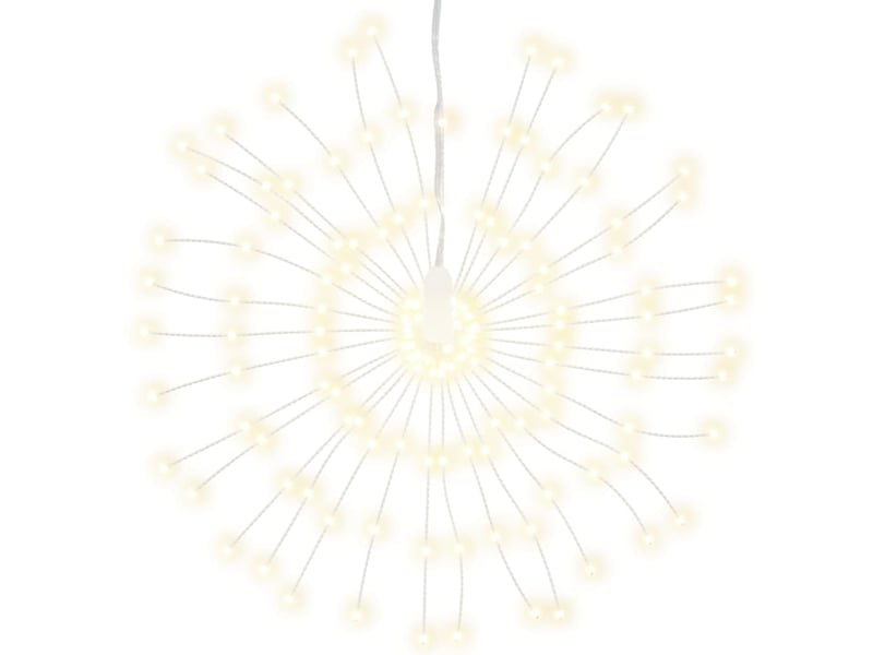  Étoile rayonnante de noël 140 led 8 pcs blanc chaud 17 cm  - Conforama C