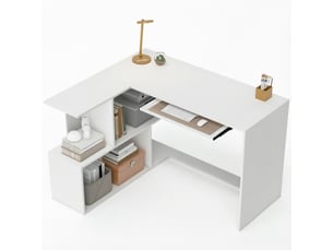 Bureau d'angle enfant coloris blanc