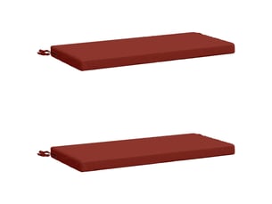 Lot de 2 coussins de banc, coussins d'assise soest 100 % polyester rouge cf57377