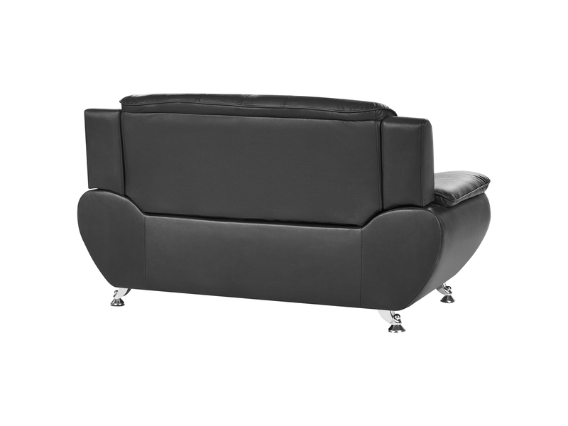 Canapé 2 places leira cuir pu noir  - Conforama E