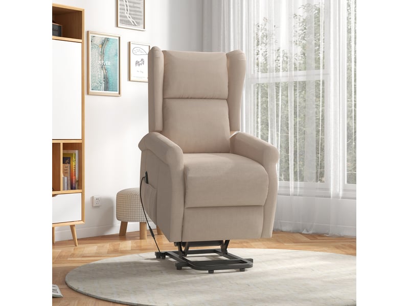  Fauteuil releveur électrique crème avec fonction relax 74x94x111 cm  - Conforama B