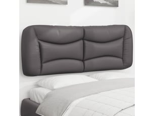 Coussin de tête de lit, coussin décoratif hvar gris 120 cm similicuir