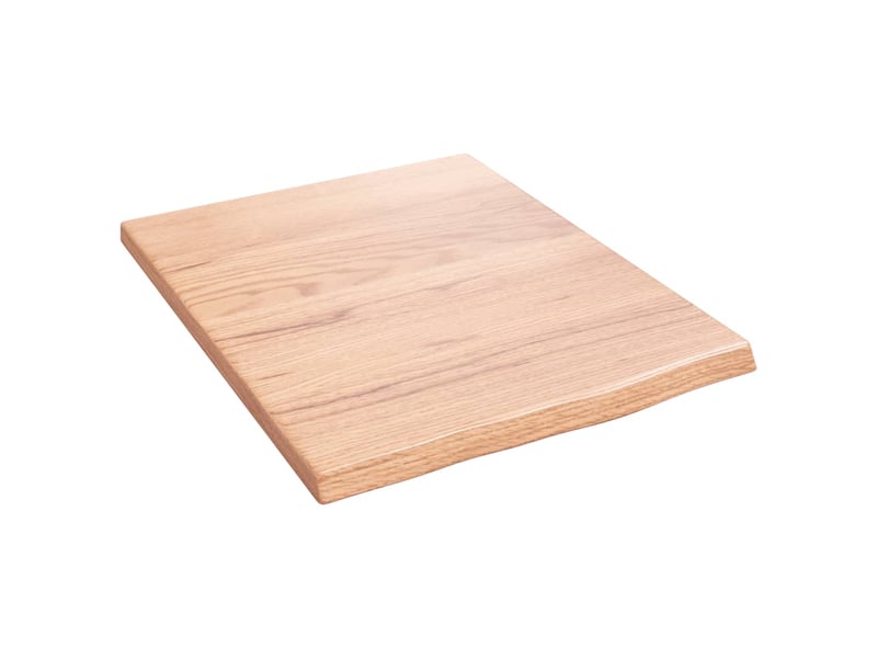 Comptoir de salle de bain, plan de travail marron clair 40x50x2 cm bois traité cf65824 - Conforama A