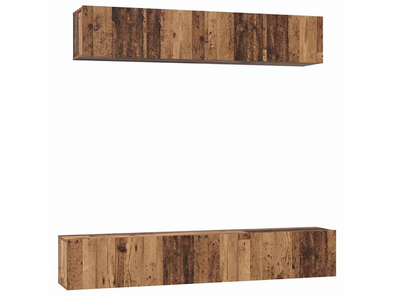  Ensemble meuble tv - banc tv - meuble de rangement 5 pcs bois ancien bois d'ingénierie  - Conforama A