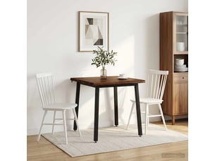 Table à manger 60x55x75 cm bois d'acacia massif marron foncé et noir shl84771