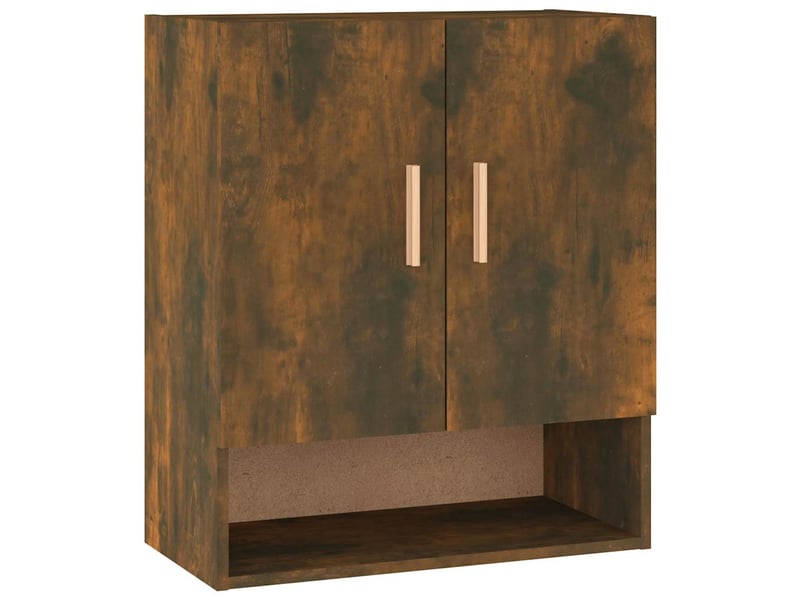  Armoire murale salon, meuble de rangement chêne fumé 60x31x70 cm bois d'ingénierie shl3973  - Conforama A