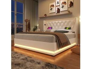 Lit coffre 140x200 cm HAUSS SPOLE coloris blanc