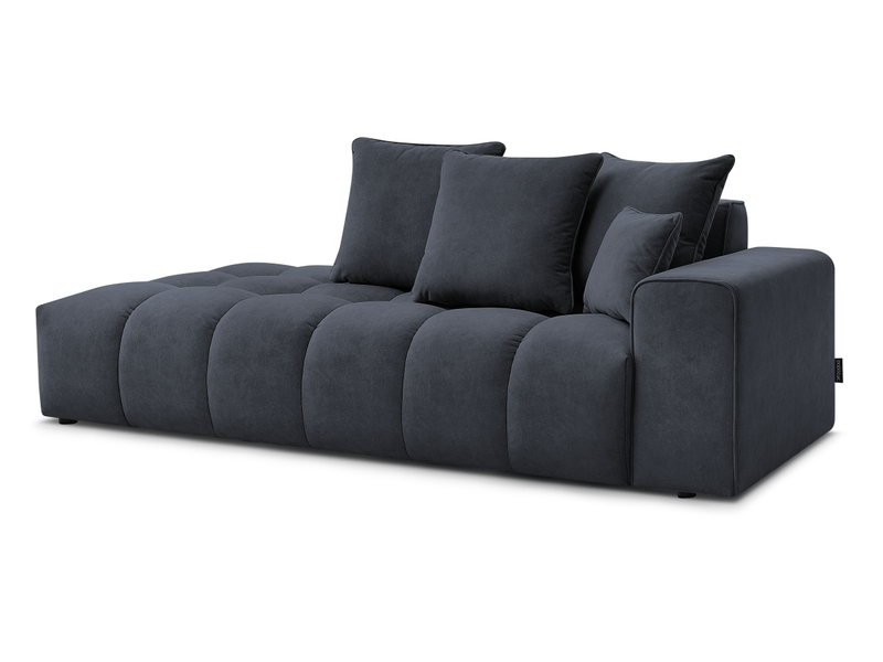  Bobochic canapé droit fixe mont-blanc velours bleu foncé  accoudoir droit MONT-BLANC - Conforama A