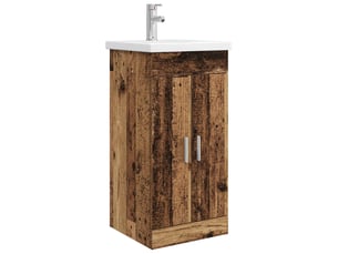 Meuble de salle de bain avec évier bois ancien shl5419
